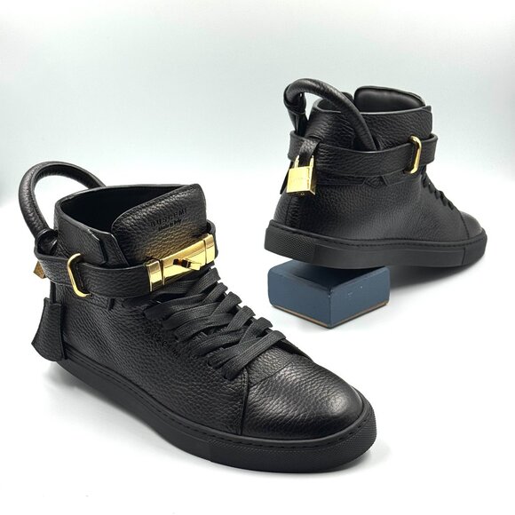 Buscemi Mens Twist-Lock Leather Sneakers - Picture 1 of 9